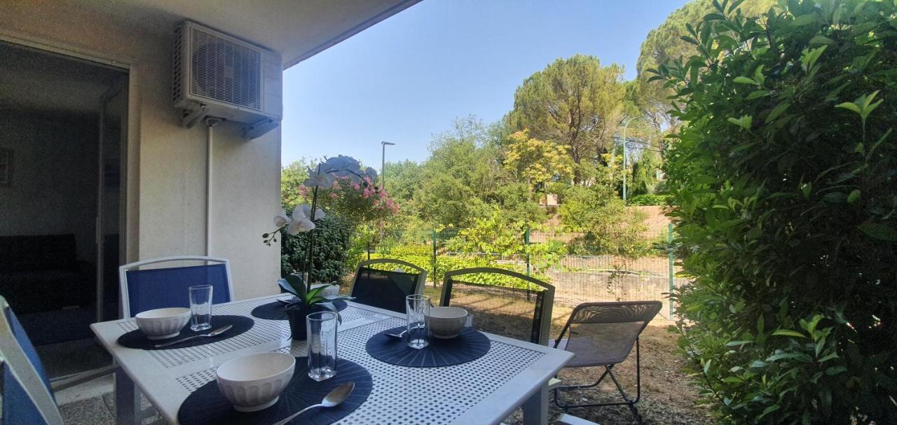 Appartement Le Baou Beni - Piscine, Climatisation&Parking à Gréoux-les-Bains Extérieur photo