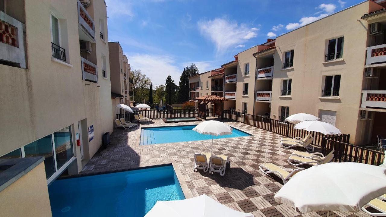 Appartement Le Baou Beni - Piscine, Climatisation&Parking à Gréoux-les-Bains Extérieur photo